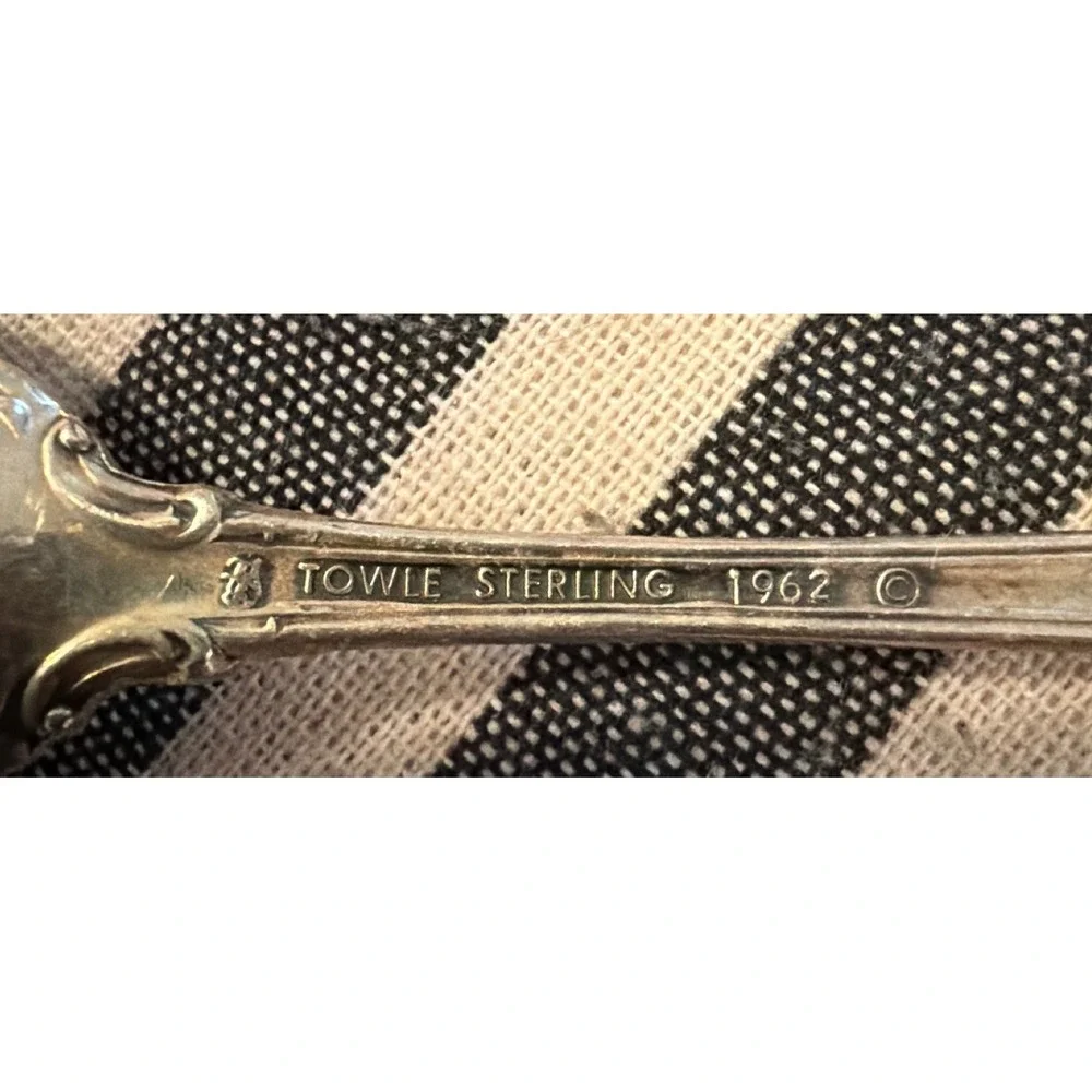 Towle Legato Sterling Silver Teaspoon 1962 Vintage Mid Century Flatware Scroll